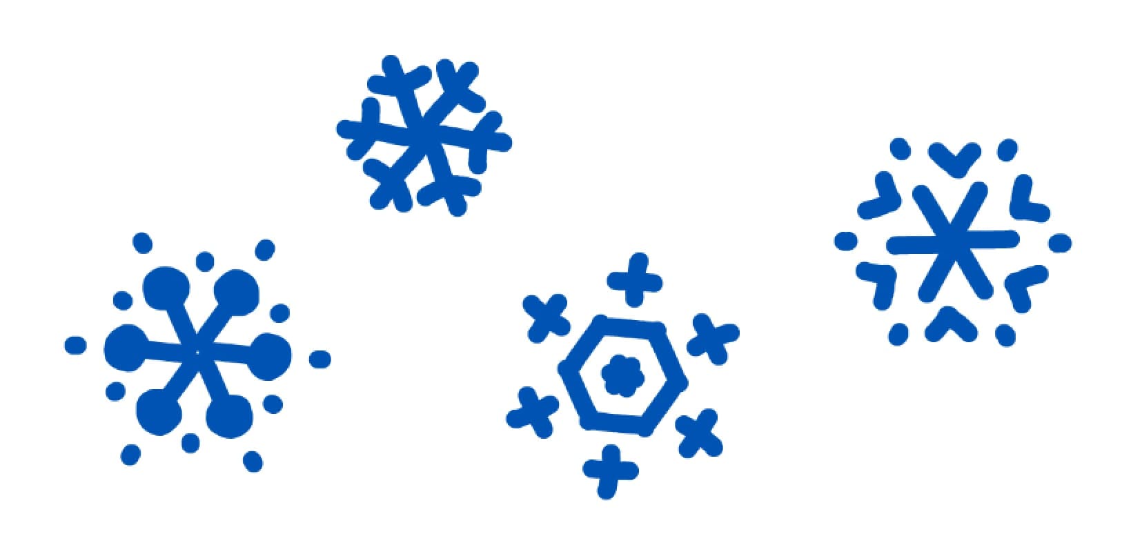 雪の結晶の描き方