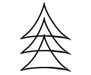 クリスマスツリーの簡単な描き方